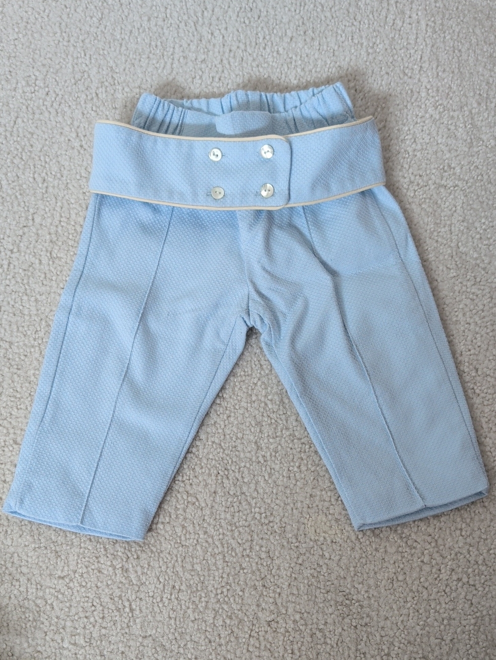 Boys La Stupenderia Light Blue Dressy Pull-On Pants 6m